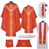 Gothic Chasubles - Holy Spirit : Red Gothic Vestment & Mass Set