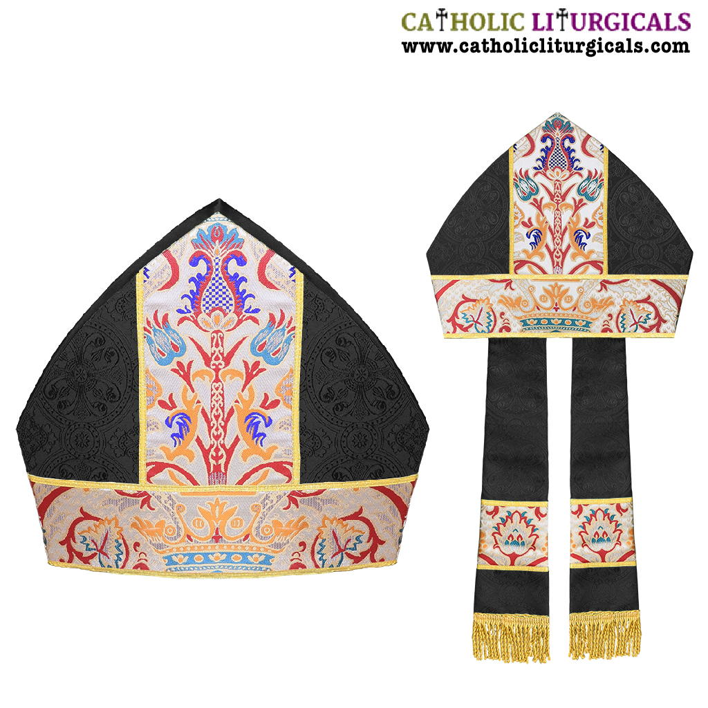 Bishop's Mitre Black Bishops Mitre - Coronation Tapestry