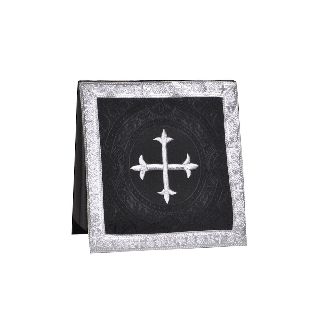 Burse Black Burse - Silver Cross Embroidery