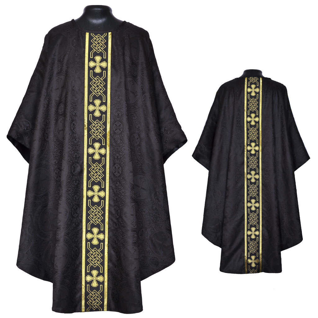 Lenten Offers M0A: Black Gothic Vestment & Stole Set
