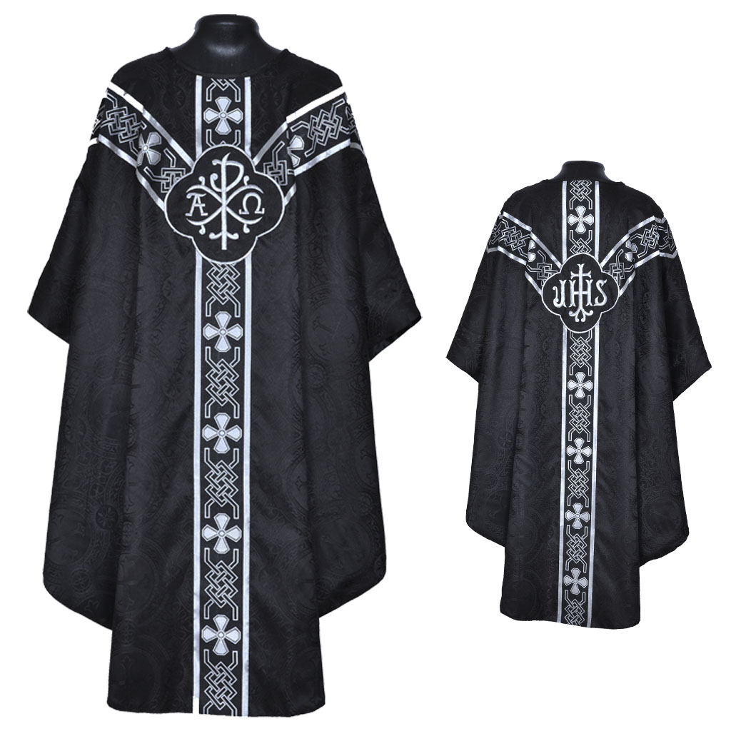 Gothic Chasubles Black Gothic Vestment & Mass Set