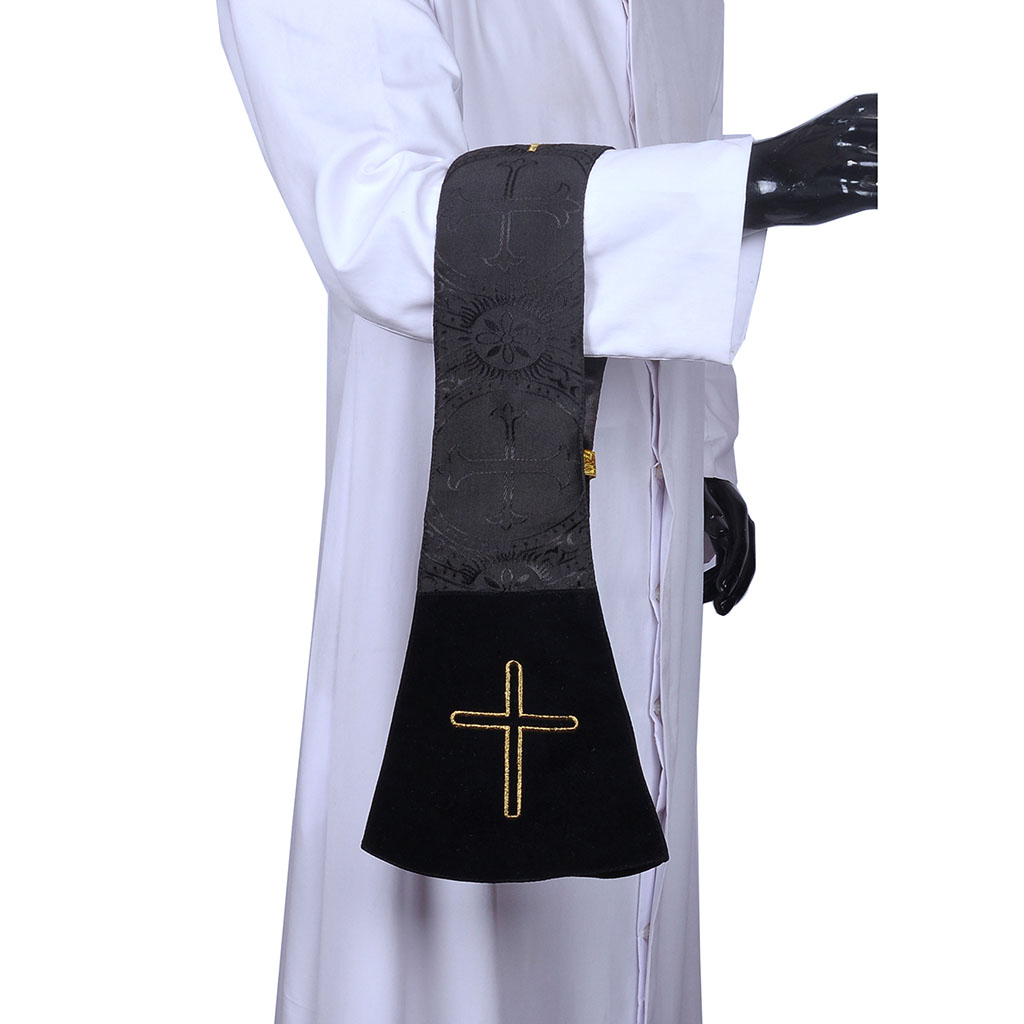 Priest Maniples Black Maniple Cross Embroidery