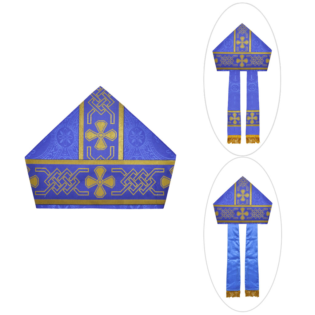 Bishop's Mitre Dark Blue Bishops Mitre - height - 10 inches