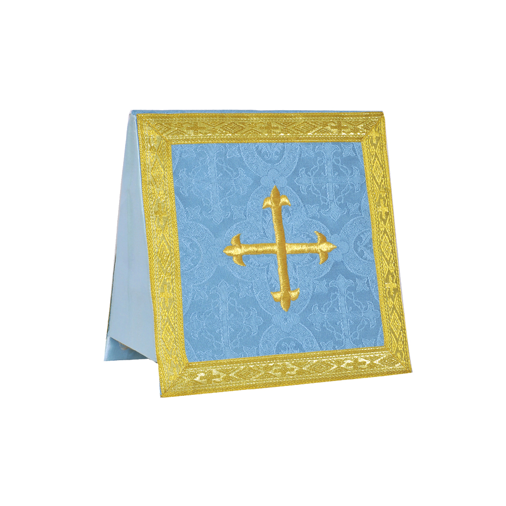 Burse Marian Blue Burse - Cross Embroidery