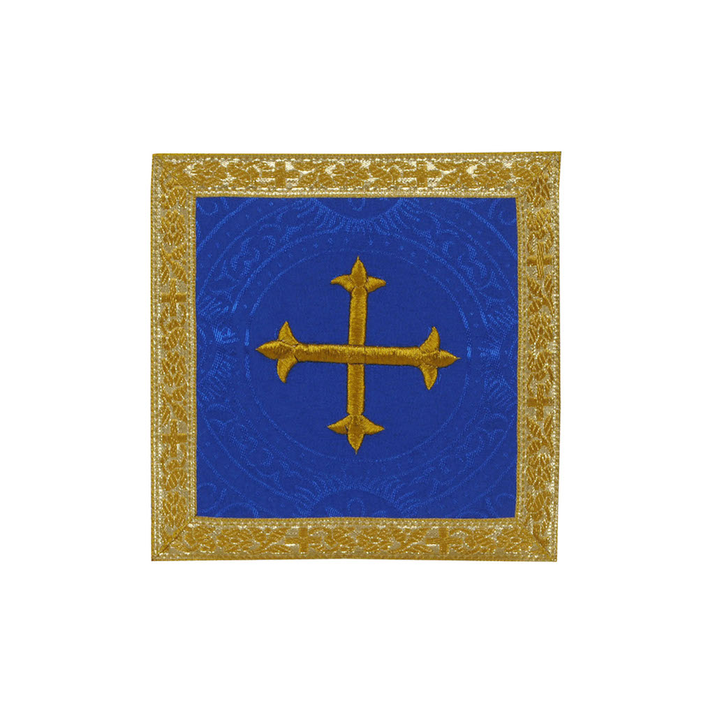 Chalice Palls Blue Chalice Pall - Cross Embroidery