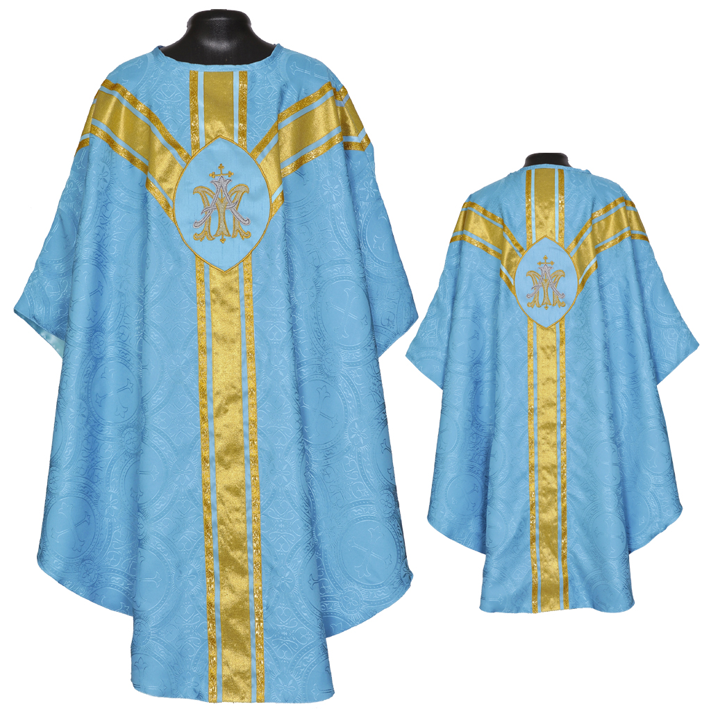Gothic Chasubles Marian Blue Gothic Vestment & Mass Set