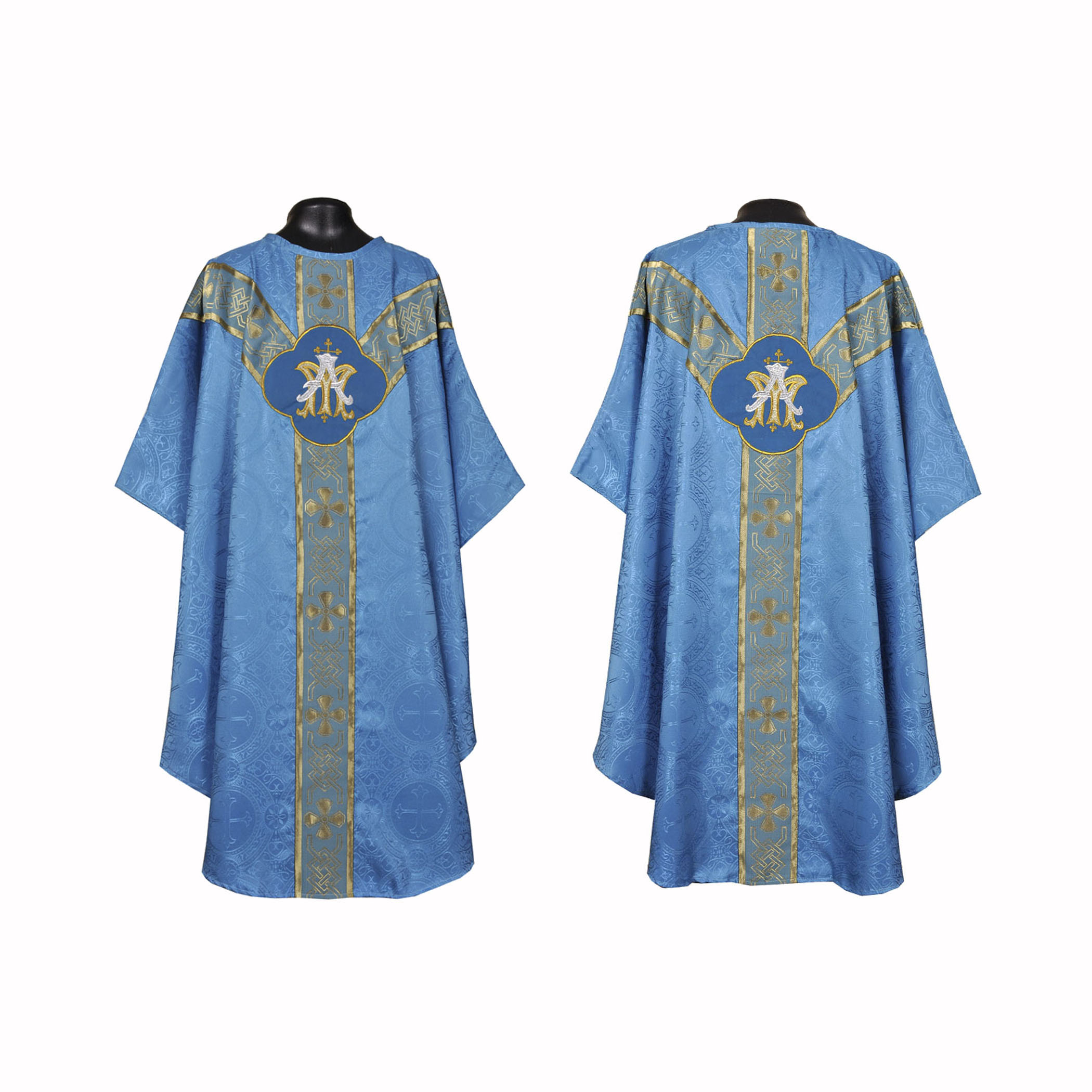 Gothic Chasubles Marian Blue Gothic Vestment Stole Set A