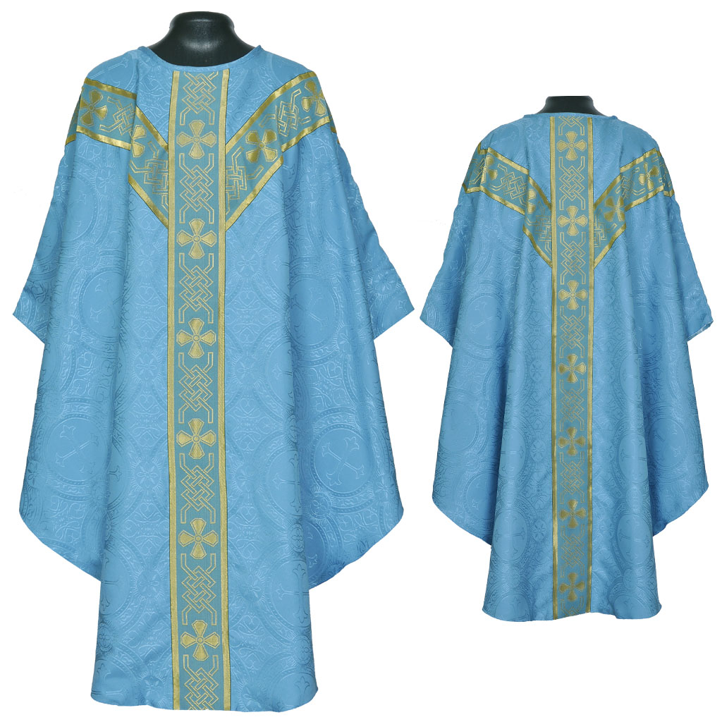 Gothic Chasubles MCC : Marian Blue Gothic Vestment & Mass Set