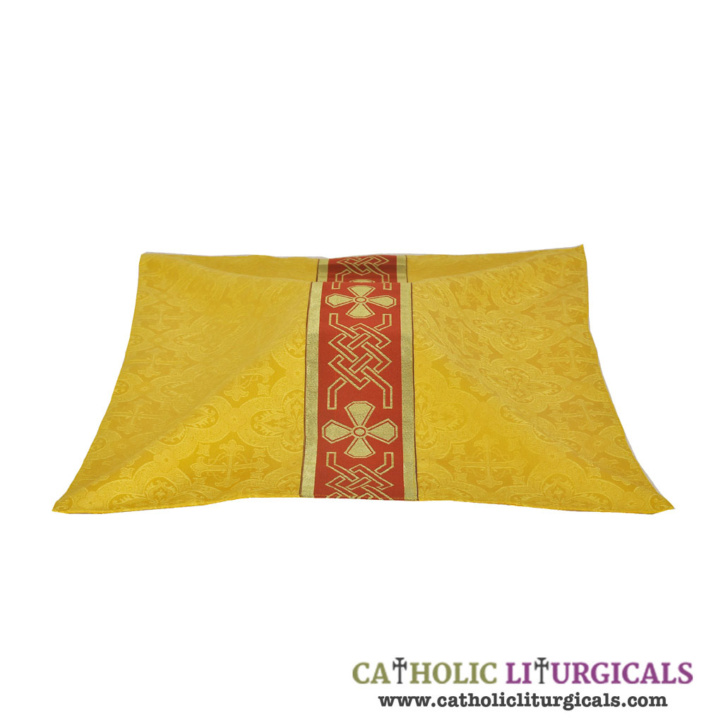 Lenten Offers Yellow Gold Chalice Veil with Cross Orphreys