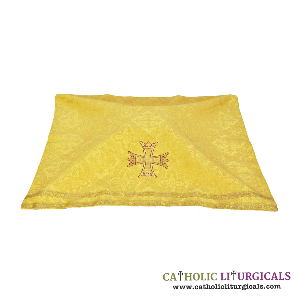 Chalice Veils Yellow Gold Chalice Veil with Cross Embroidery