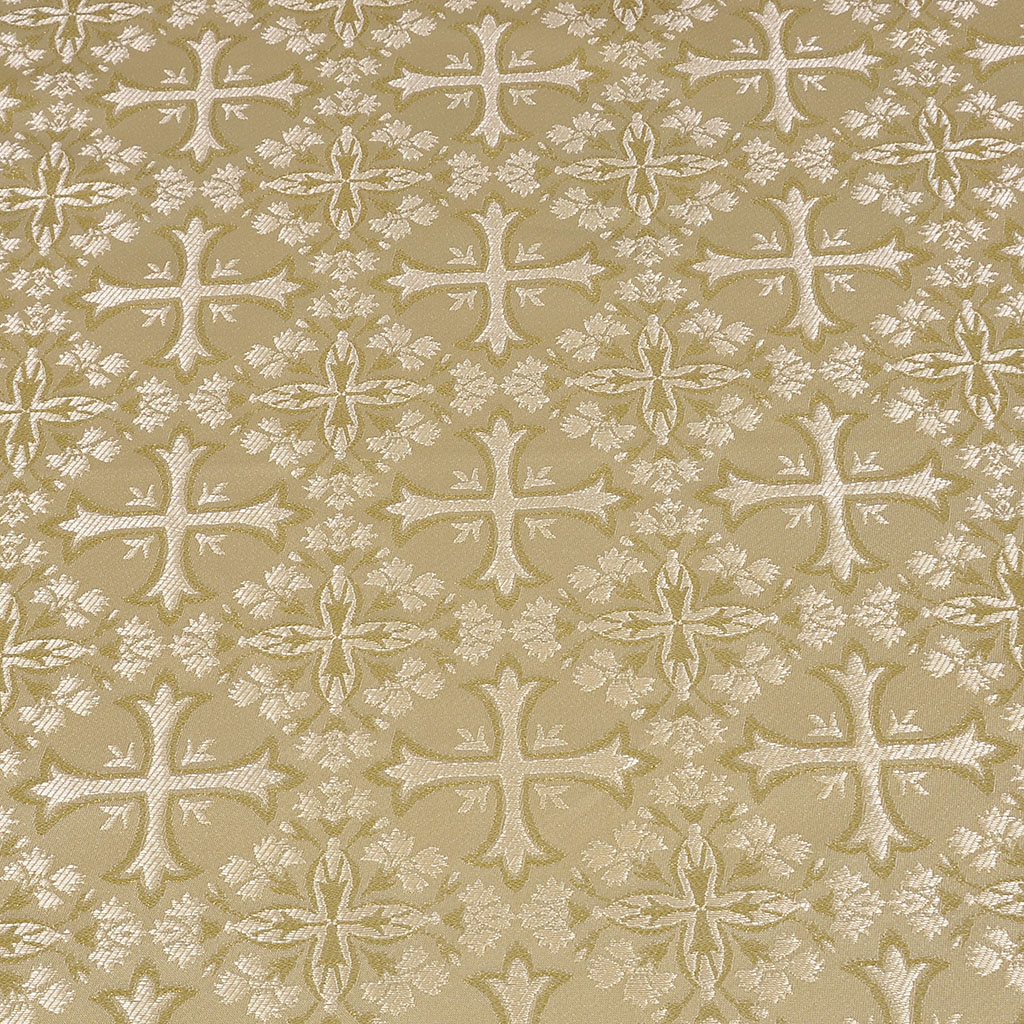 Fabrics Cross Designed Brocade Fabric : Gold