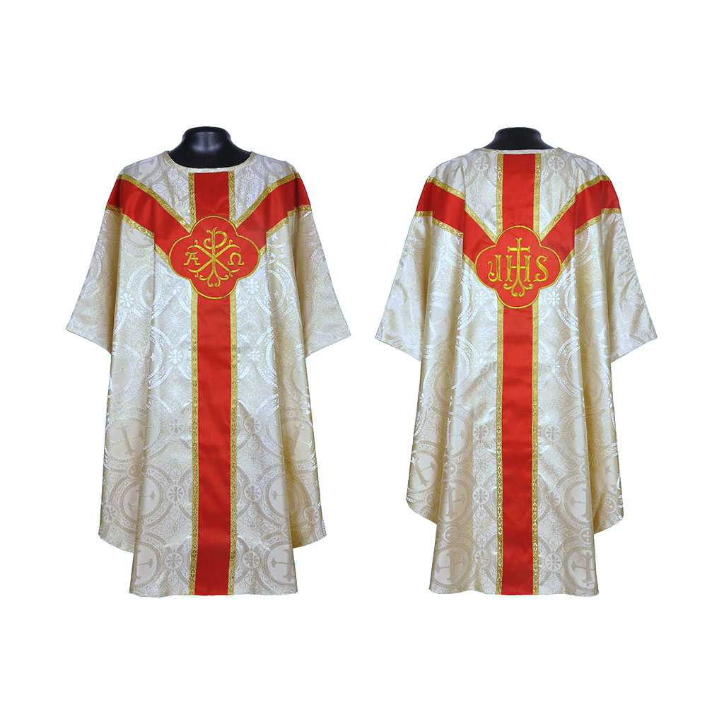 Gothic Chasubles White Gold Gothic Vestment & Low Mass Set