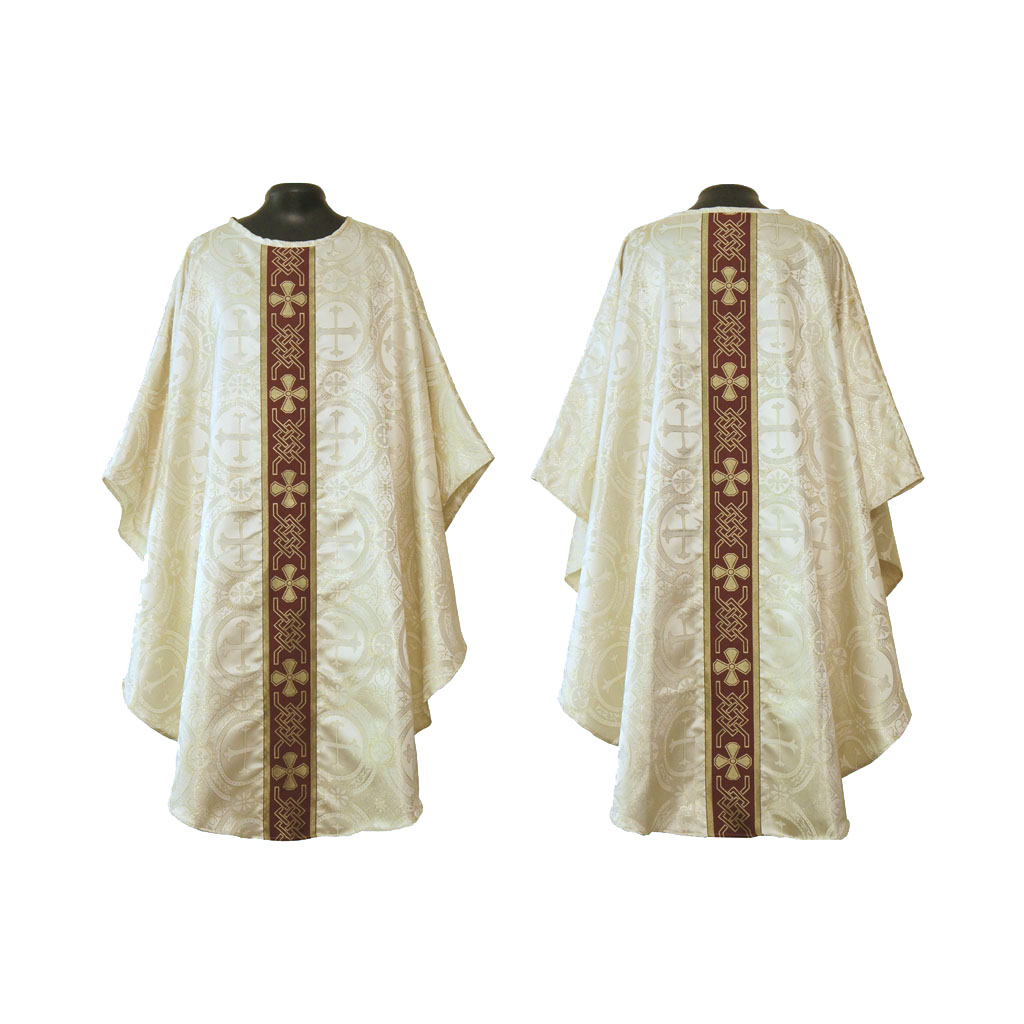 Lenten Offers M0A: White Gold Gothic Vestment & Stole Set