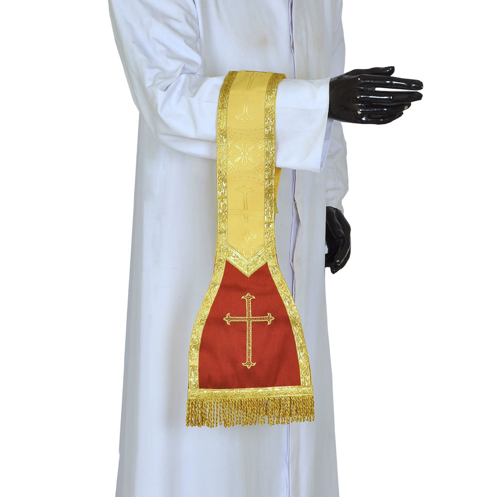 Priest Maniples Yellow Gold Maniple Cross Embroidered