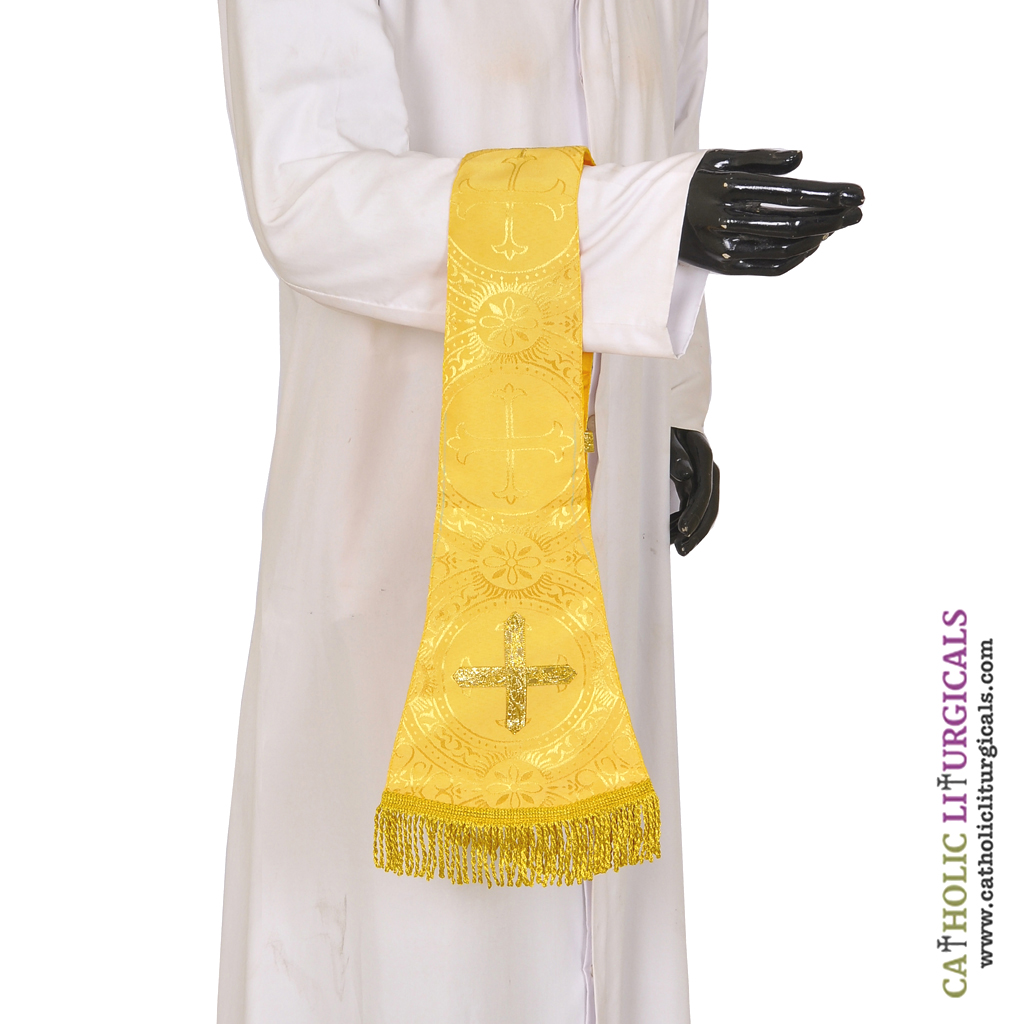 Priest Maniples Yellow Gold Maniple Cross Design