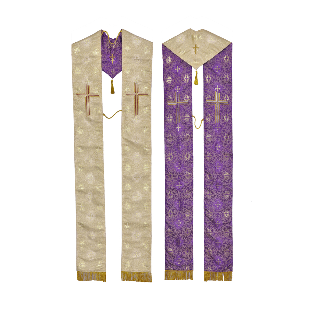 Priest Stoles Reversible Gold / Purple - Priest Stole