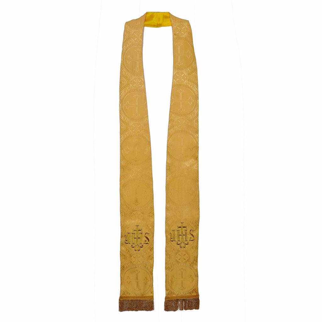 Priest Stoles Yellow Gold - Priest Stole - IHS