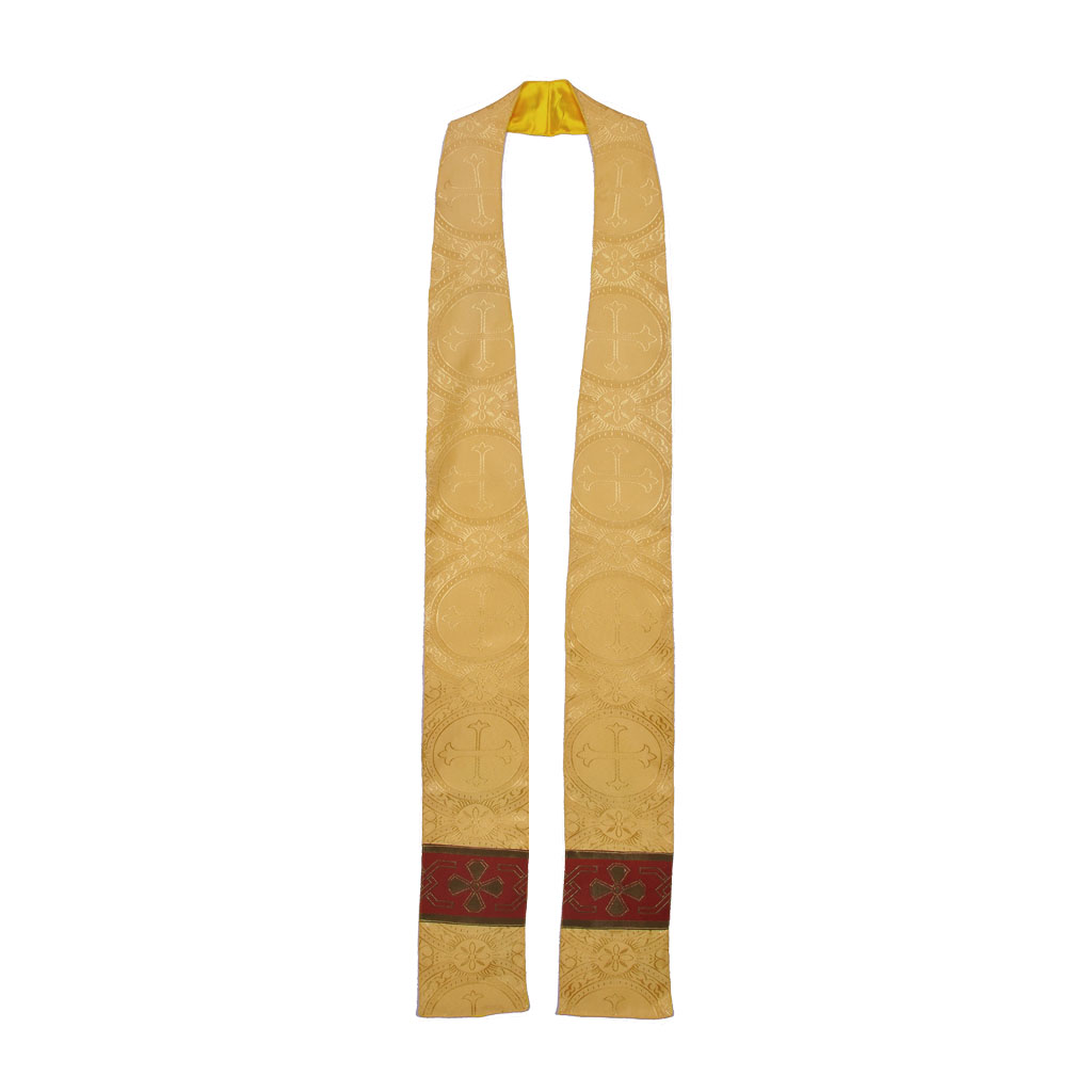 Priest Stoles Yellow Gold - Priest Stole - Cross Orphreys