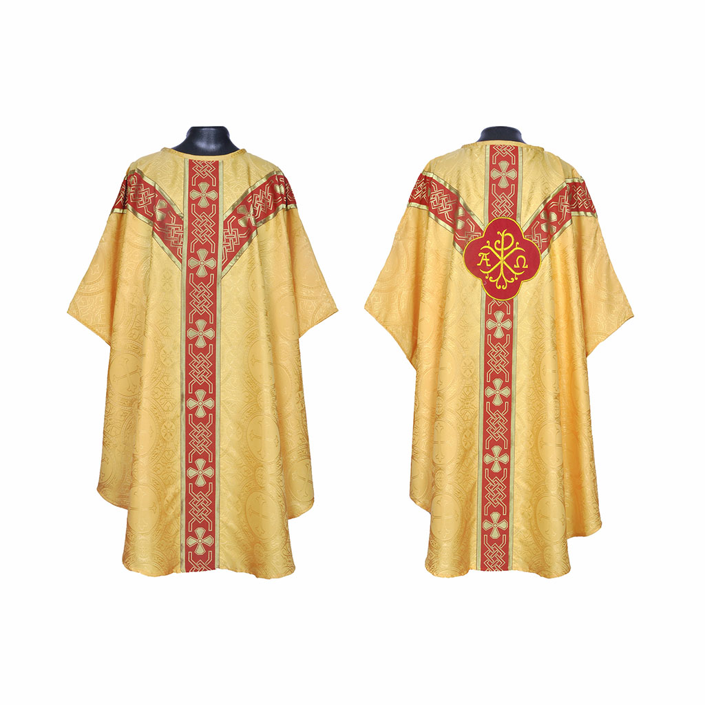 Gothic Chasubles MCP: Yellow Gold Gothic Vestment & Mass Set PAX