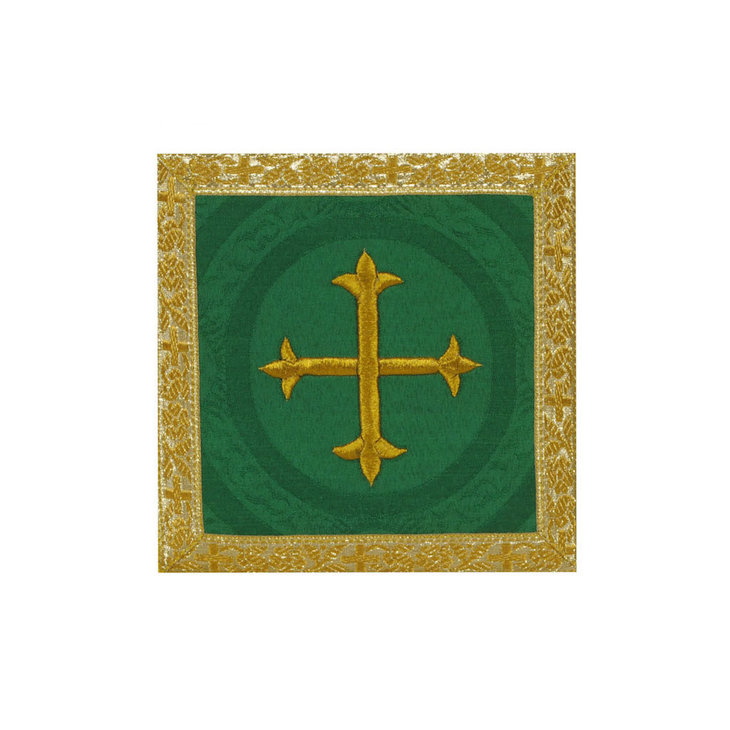 Chalice Palls Green Chalice Pall - Cross Embroidery