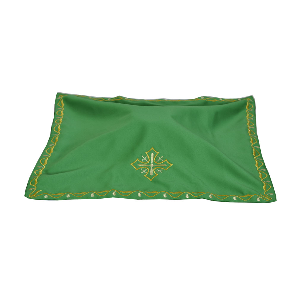 Chalice Veils Green Cross Embroidered Chalice Veil 