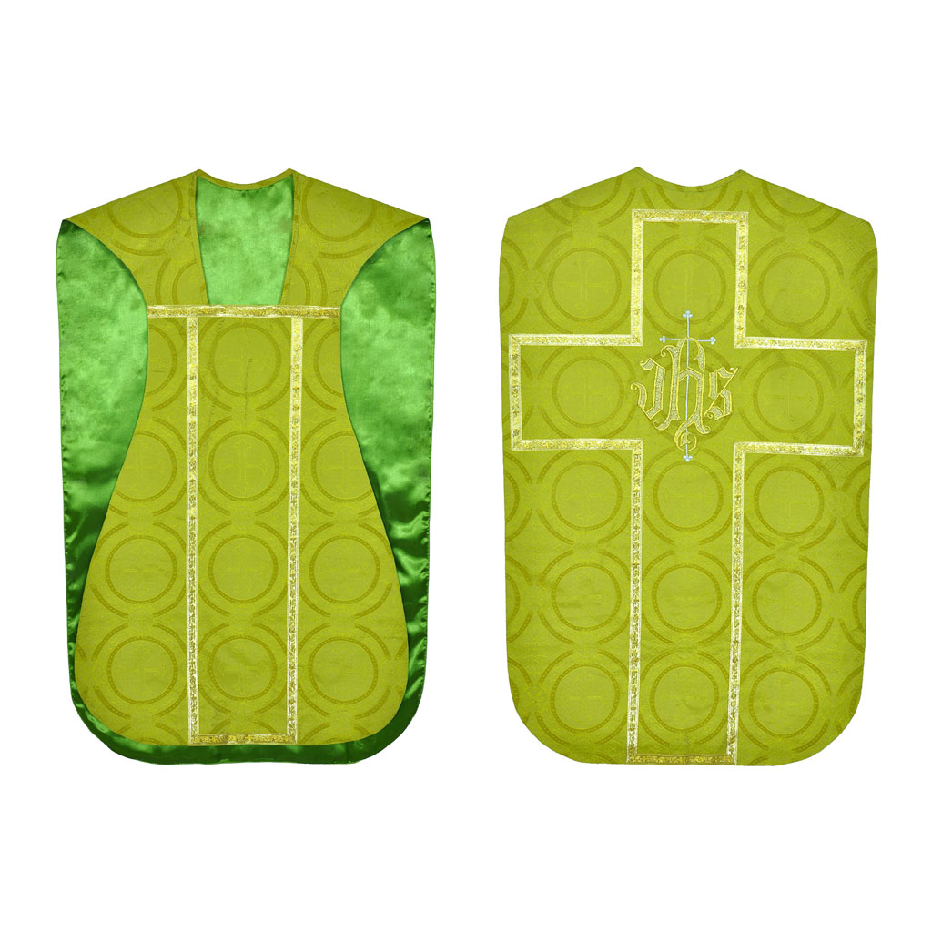 Fiddleback Chasubles Olive Green Chasuble & Low Mass Set