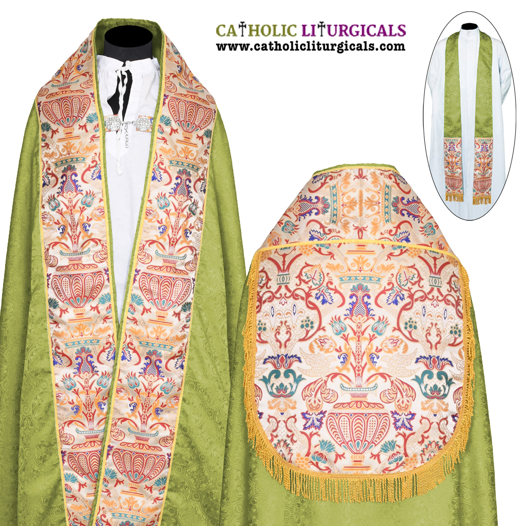 Cope Vestment Green Cope & Stole - Coronation Tapestry