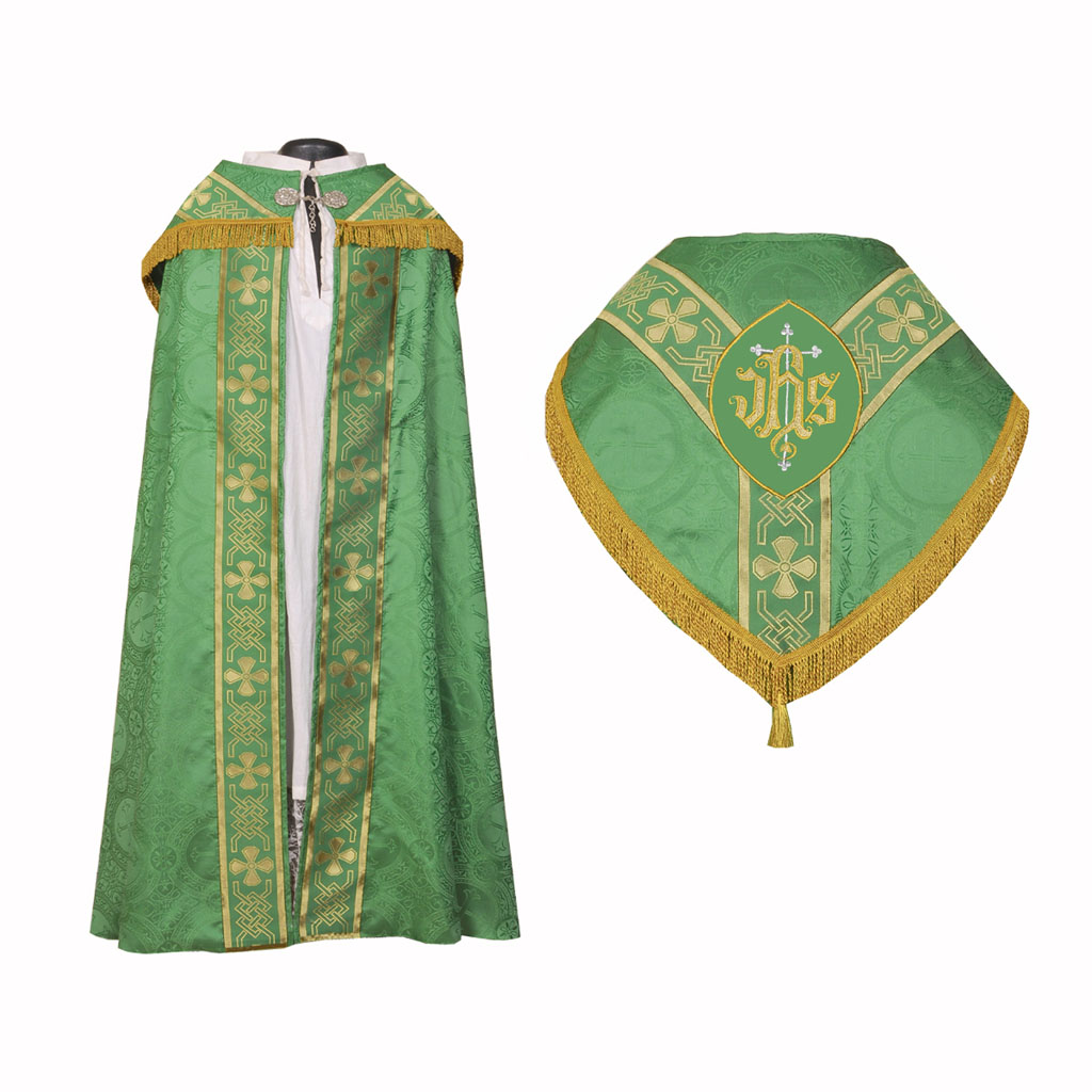 Cope Vestment Green Cope & Stole Set IHS