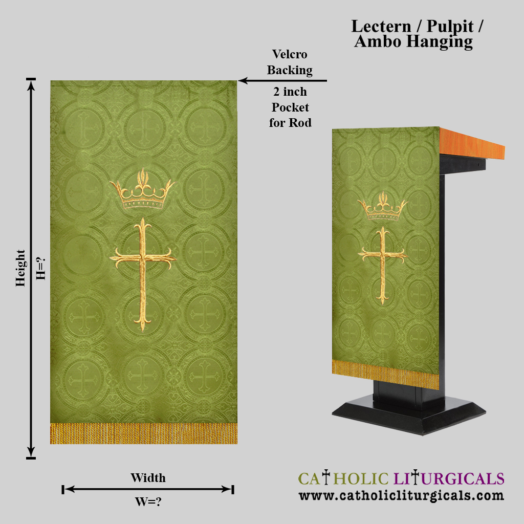 Lectern / Pulpit Hangings Green Lectern/ Pulpit/ Ambo Hanging