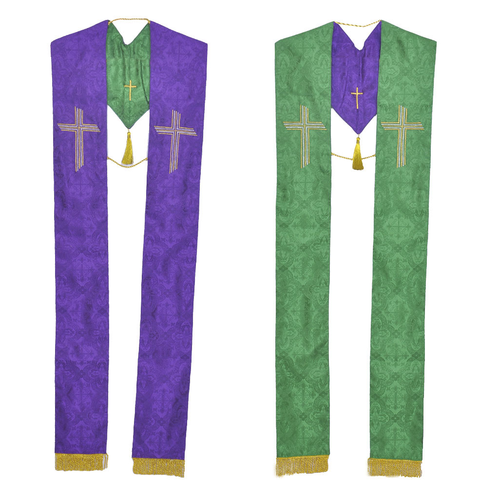 Priest Stoles Reversible Green / Purple - Priest Stole