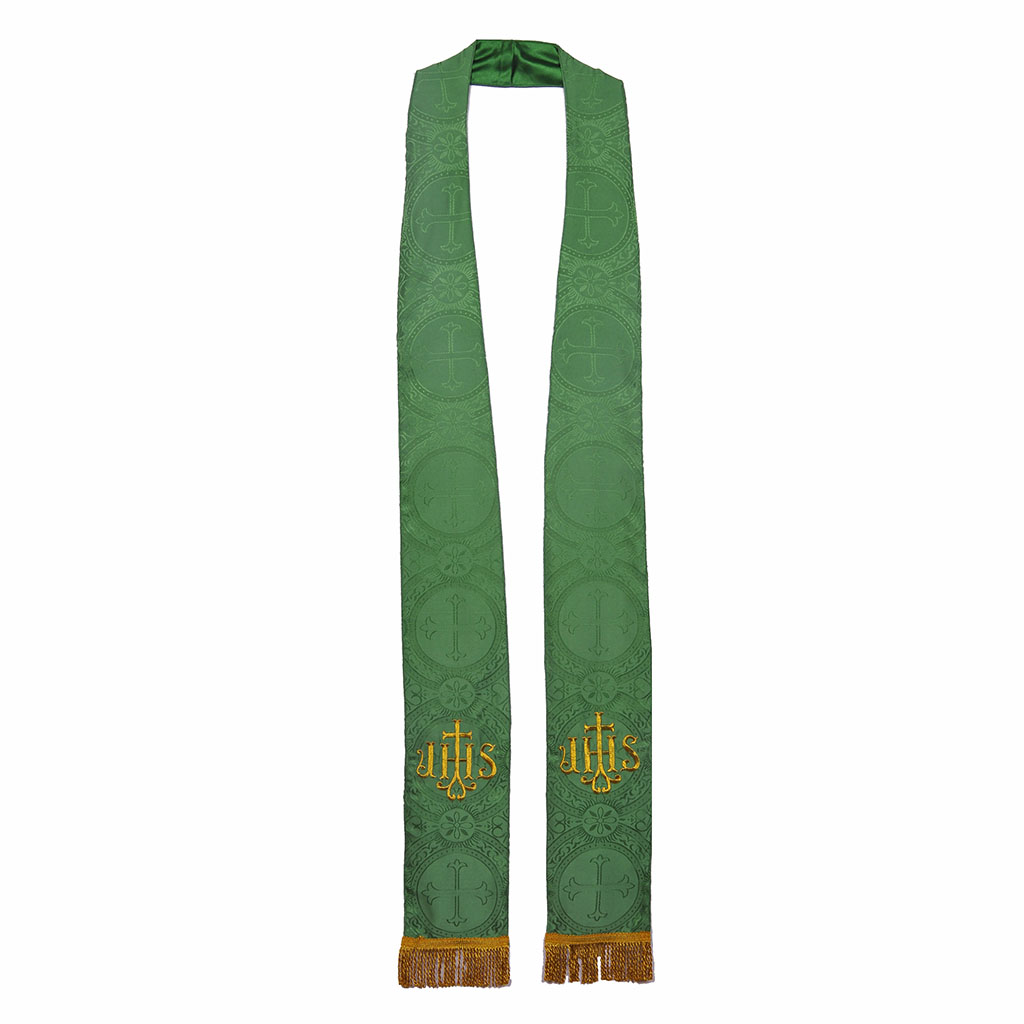 Priest Stoles Green - Priest Stole - IHS