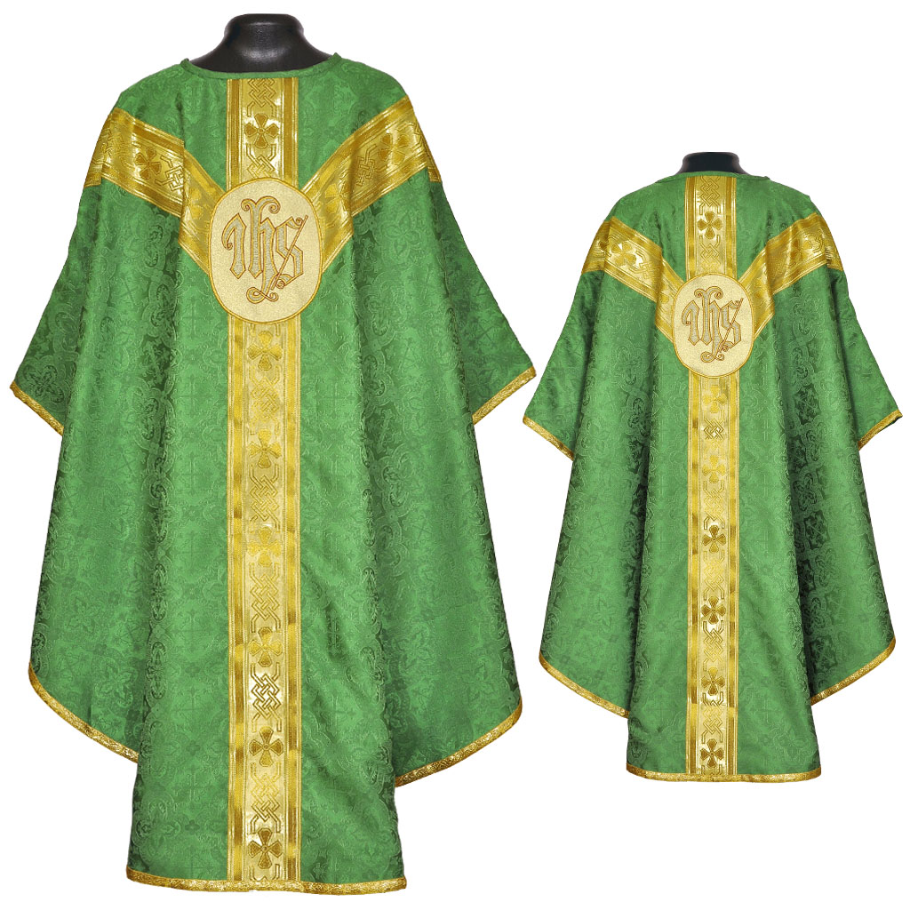 Gothic Chasubles Green Gothic Vestment & Mass Set IHS