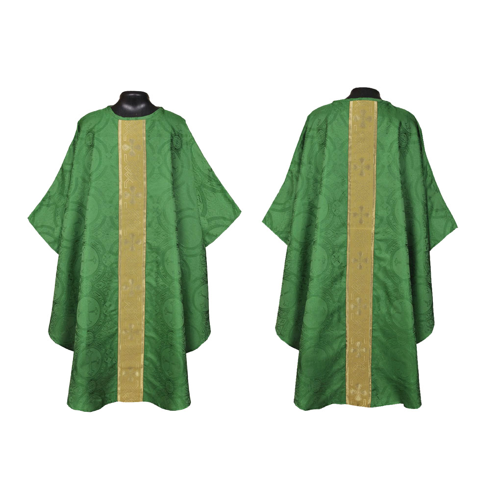 Gothic Chasubles M0A: Green Gothic Vestment & Mass Set