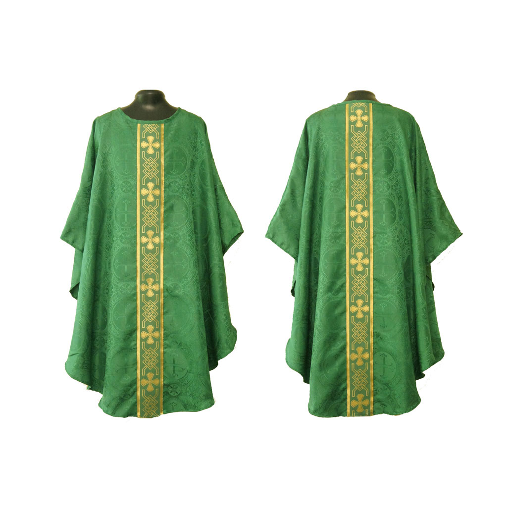 Gothic Chasubles M0A: Green Gothic Vestment & Mass Set