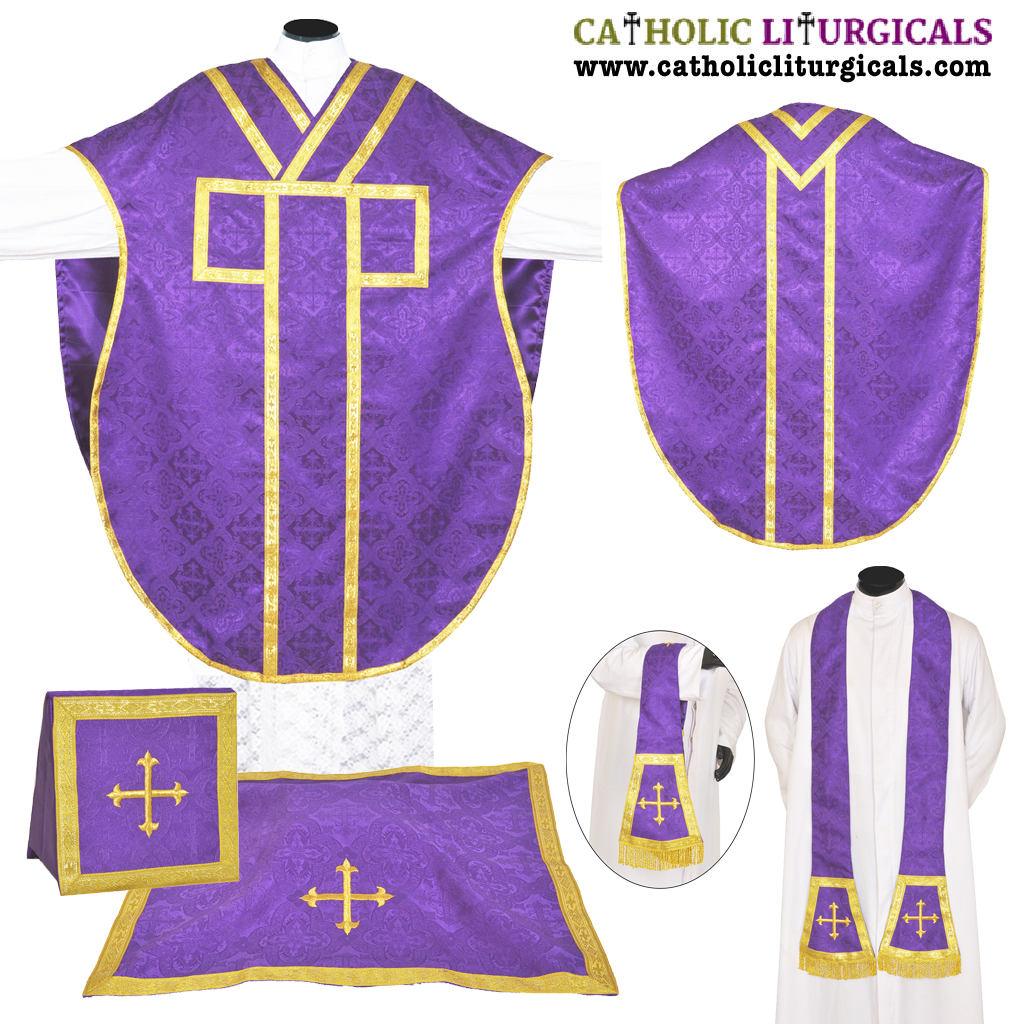 Philip Neri Chasubles St. Philip Neri Vestment - Purple Chasuble Set