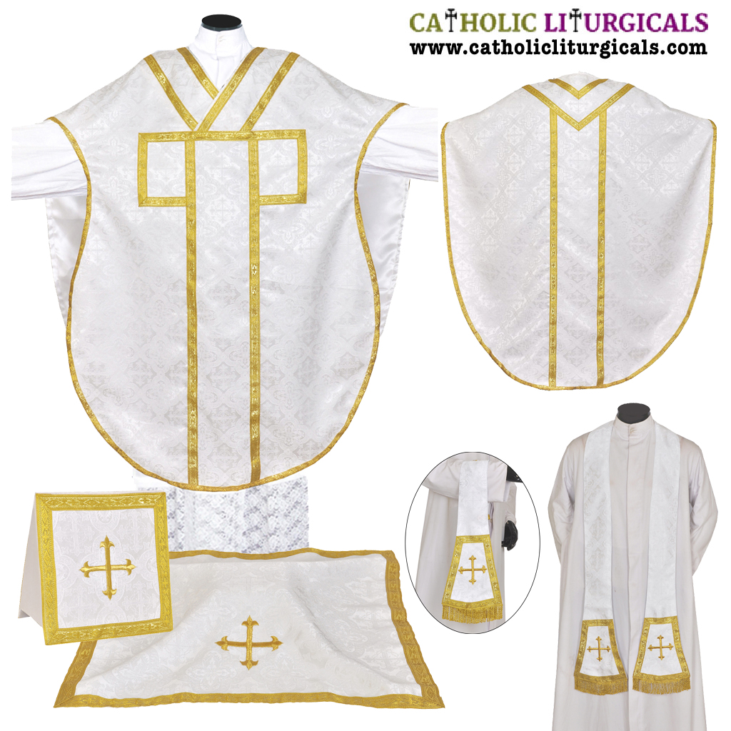 Lenten Offers St. Philip Neri Vestment - White Chasuble Se