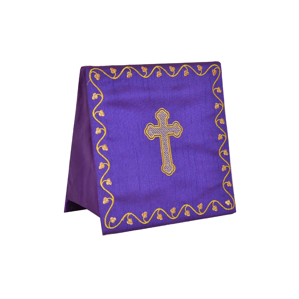 Burse Purple Cross Embroidered SILK Burse