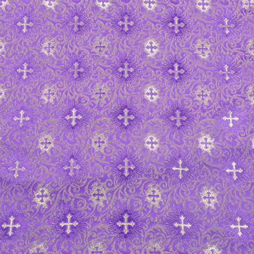 Fabrics Cross Designed Brocade Fabric: Purple (Violet)