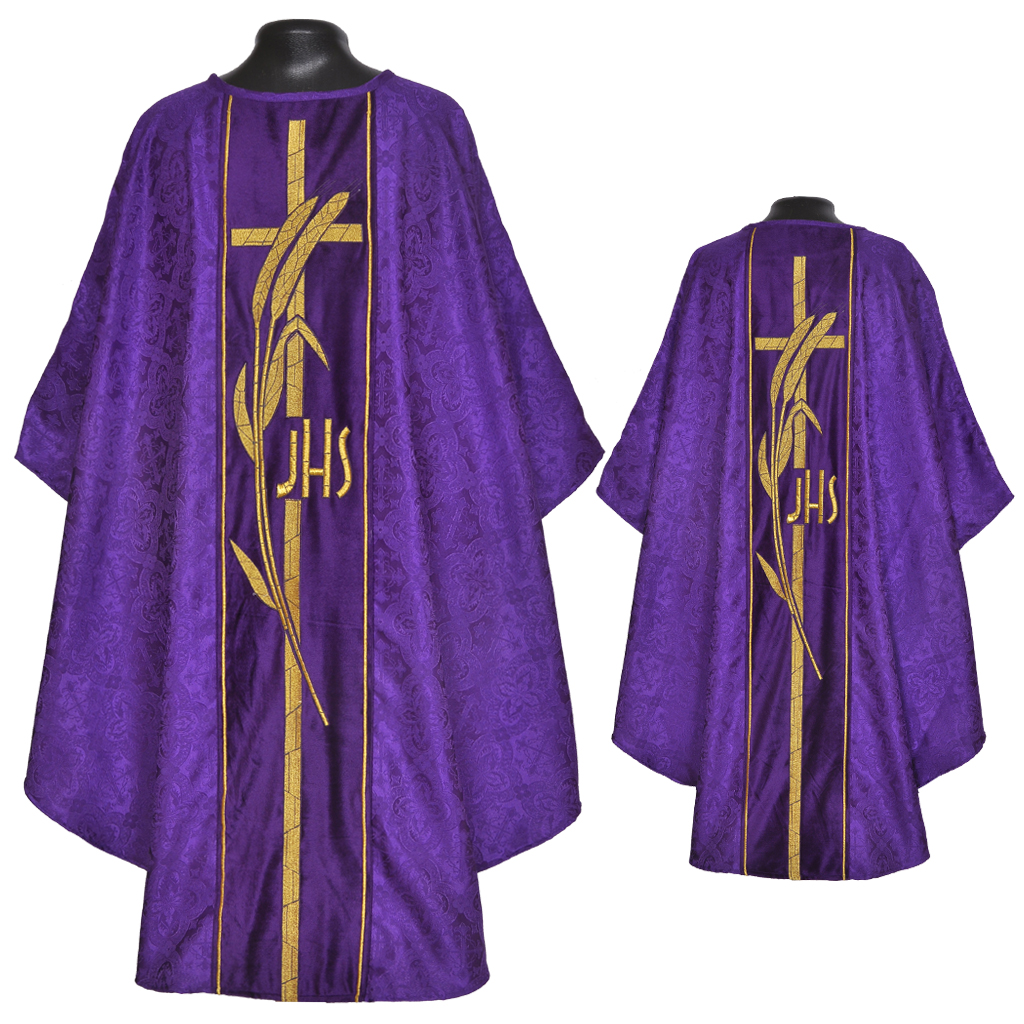 Gothic Chasubles Purple Gothic Vestment & Stole Set