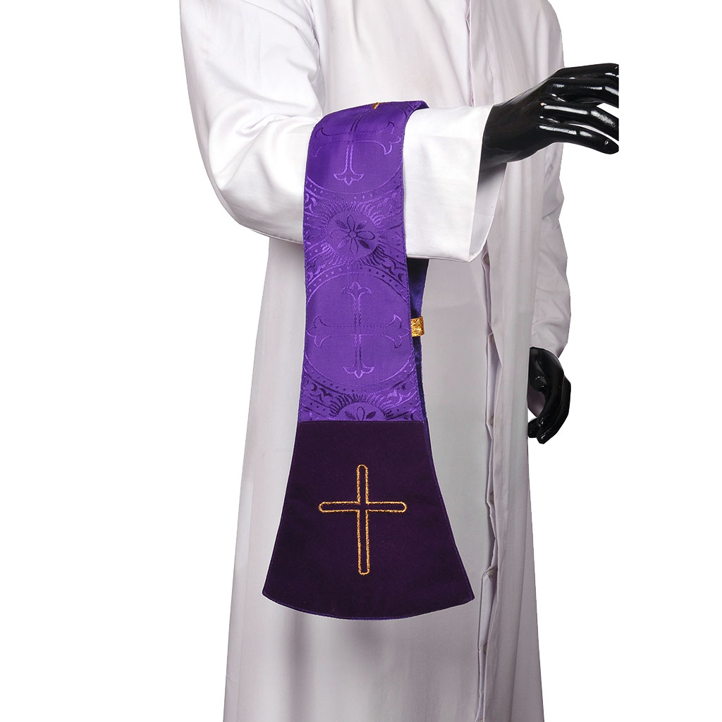Priest Maniples Purple Maniple Cross Embroidery