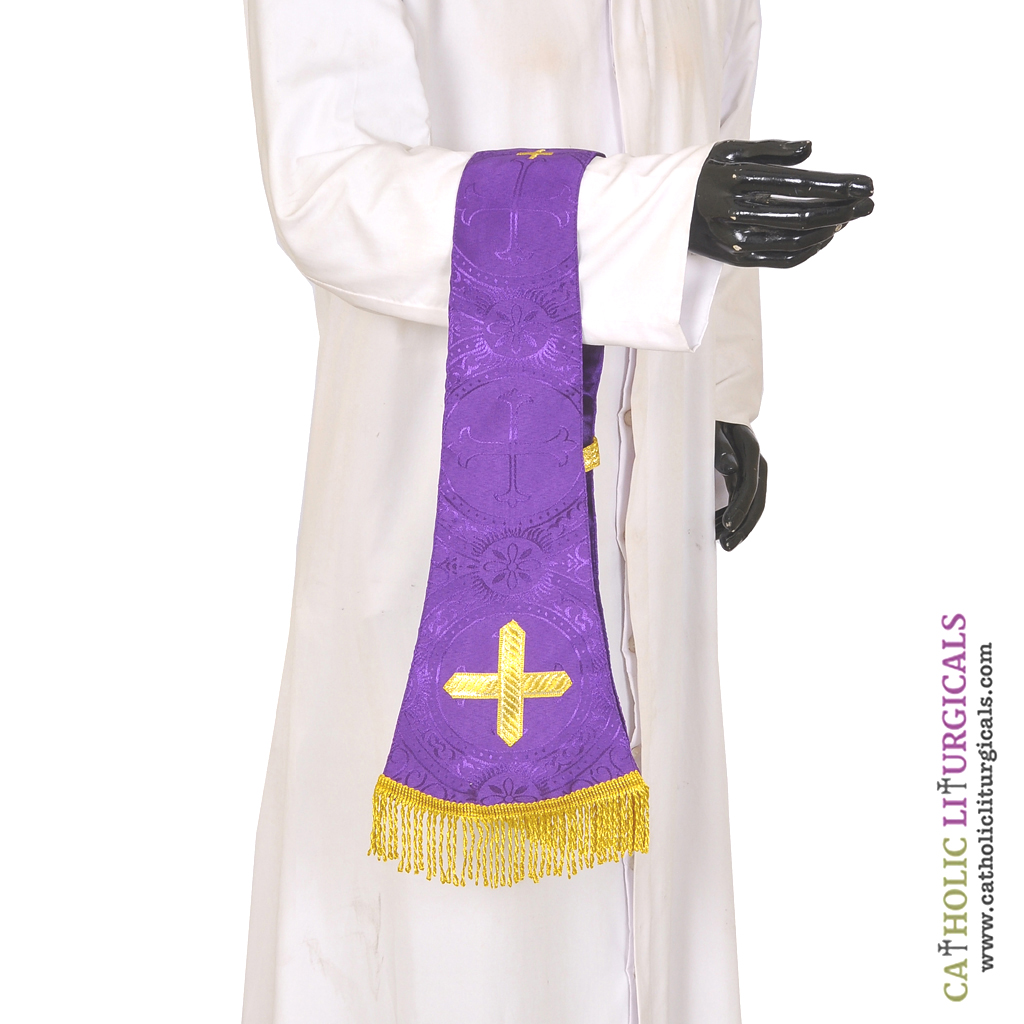 Priest Maniples Purple Maniple Cross Design