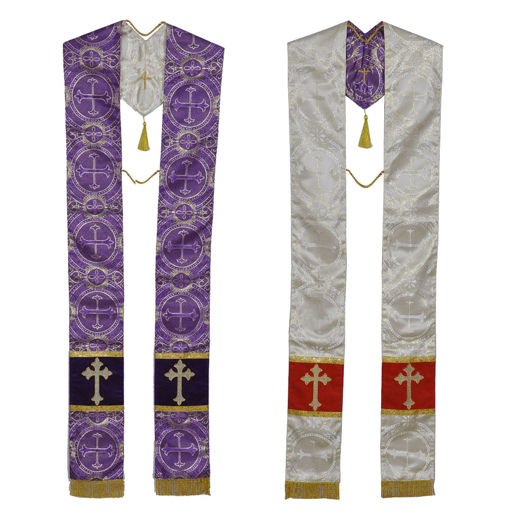 Priest Stoles Reversible Purple / Gold - Priest Stole