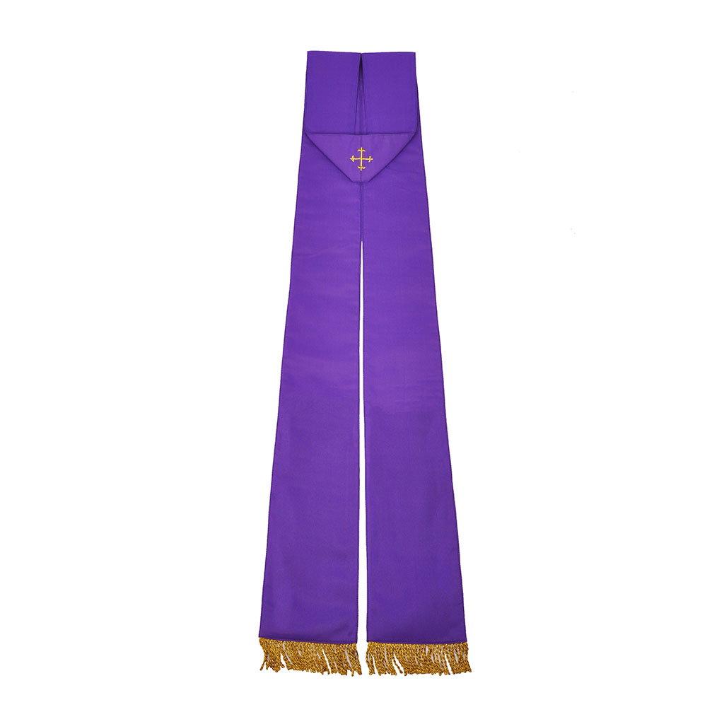 Priest Stoles Purple - Felt Interlined - Priest Stole
