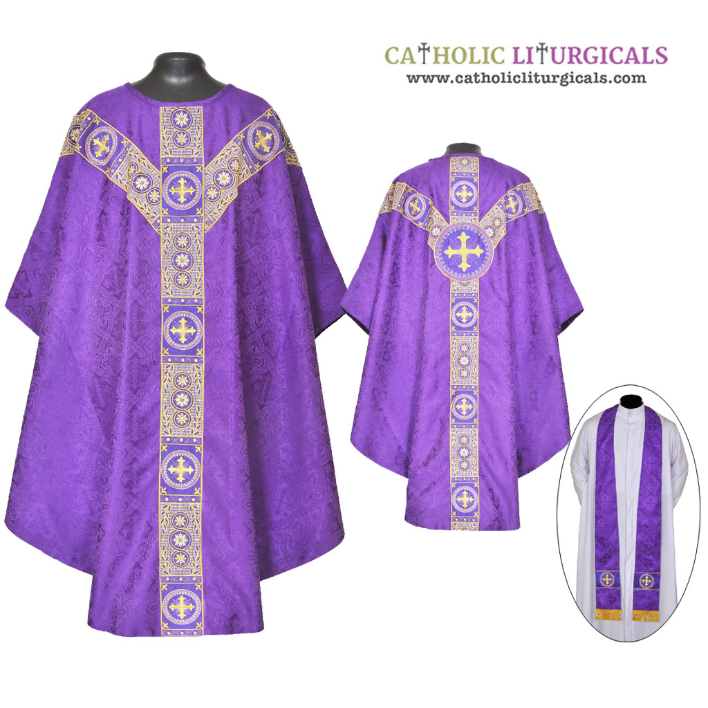Lenten Offers MCX : Purple Gothic Vestment & Stole Set