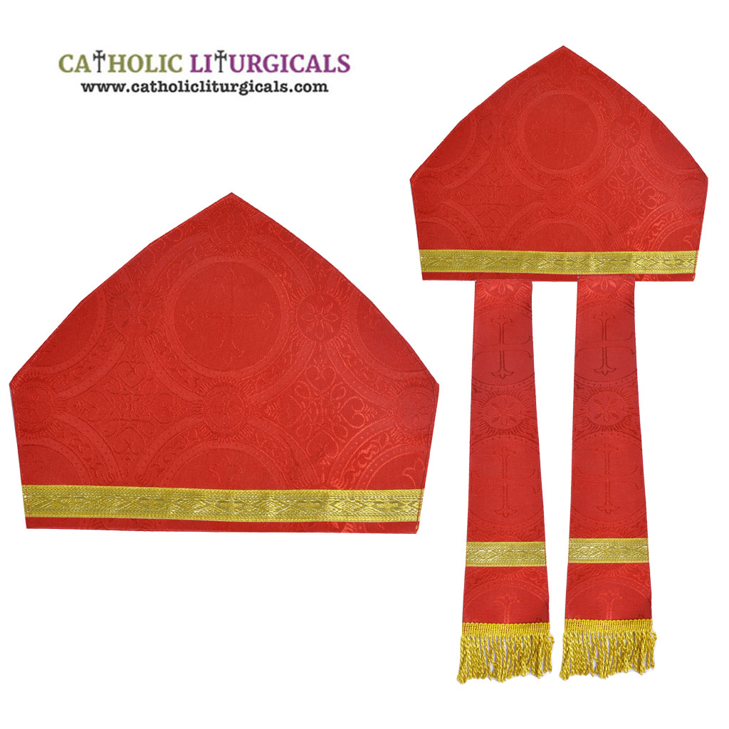 Bishop's Mitre Red Bishops Mitre (height - 12 inches)