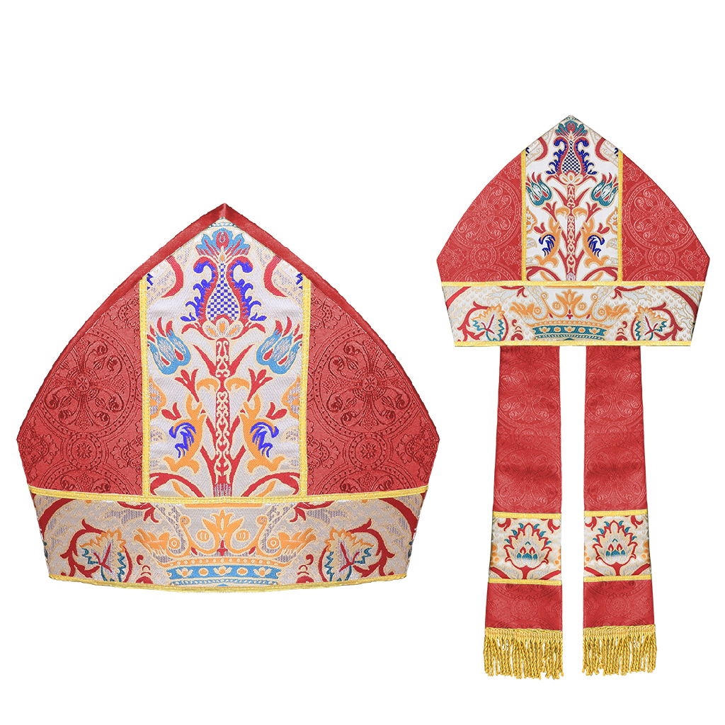Bishop's Mitre Red Bishops Mitre - Coronation Tapestry