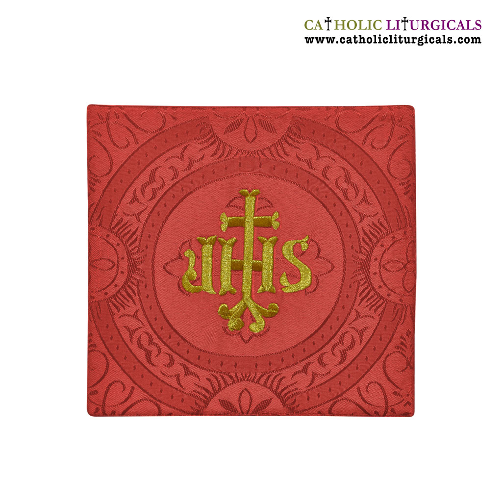 Lenten Offers Red Chalice Pall - IHS Embroidery