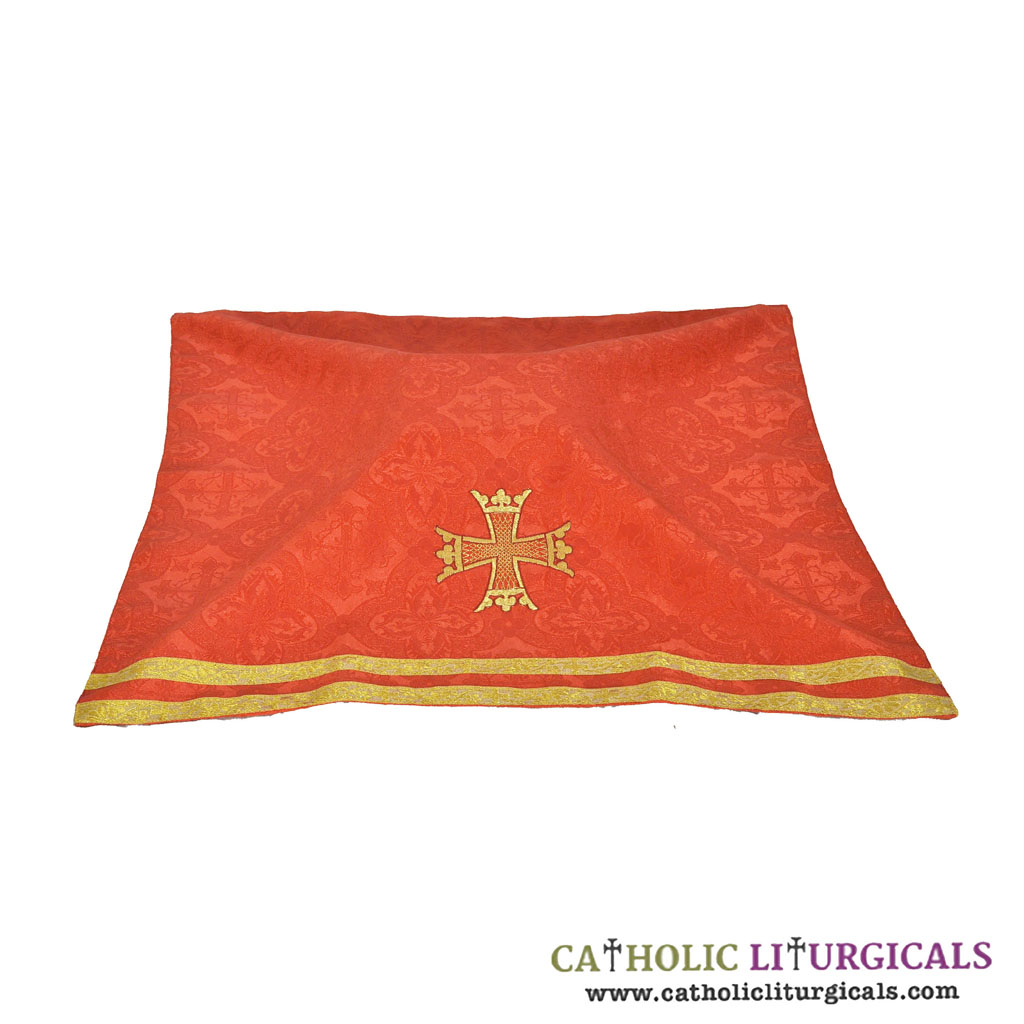 Chalice Veils Red Chalice Veil with Cross Embroidery