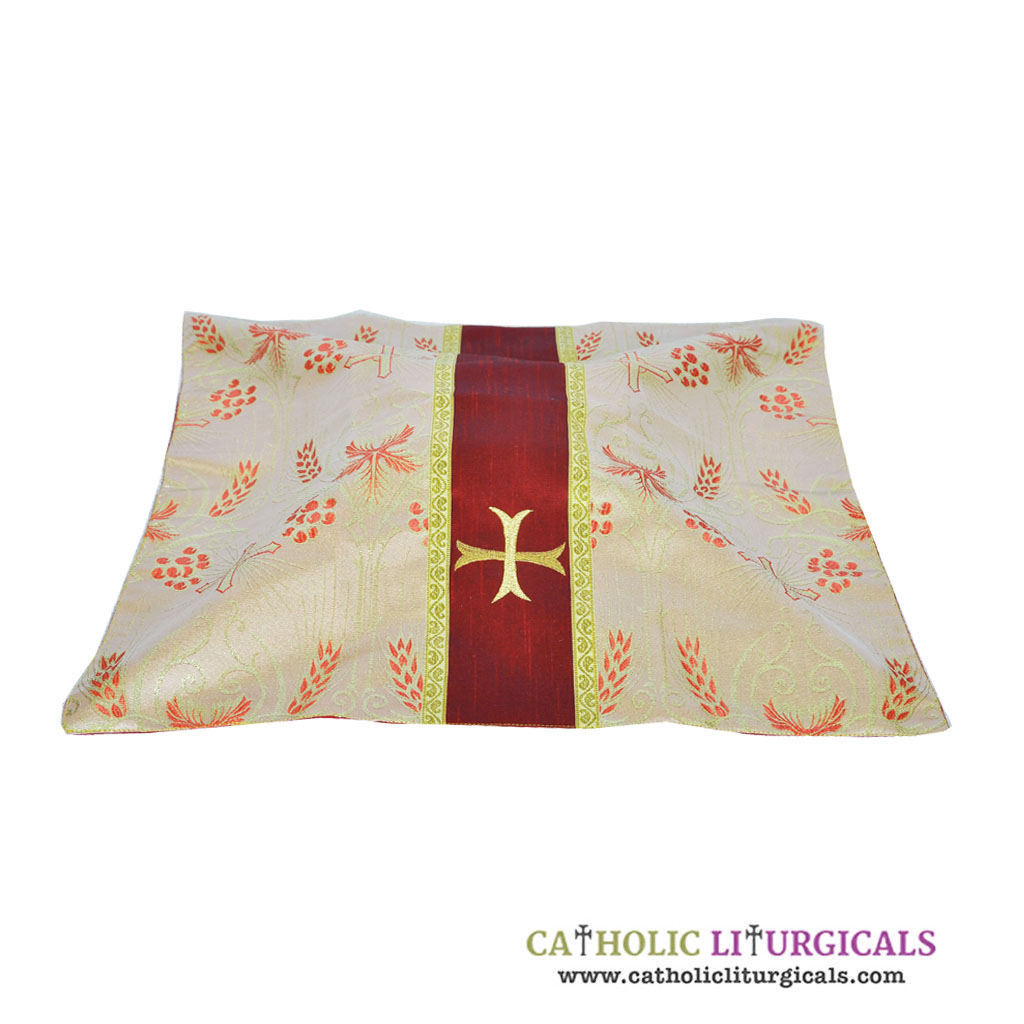 Chalice Veils Red Chalice Veil with Cross Embroidery