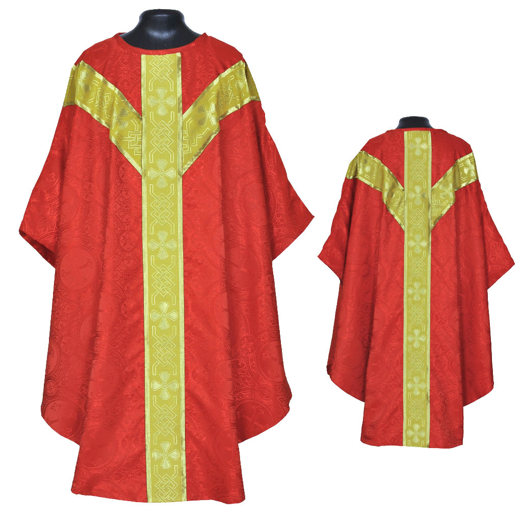 Gothic Chasubles MCC: Red Gothic Vestment & Mass Set